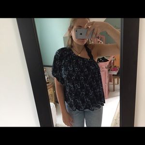 flowy one shoulder free people top